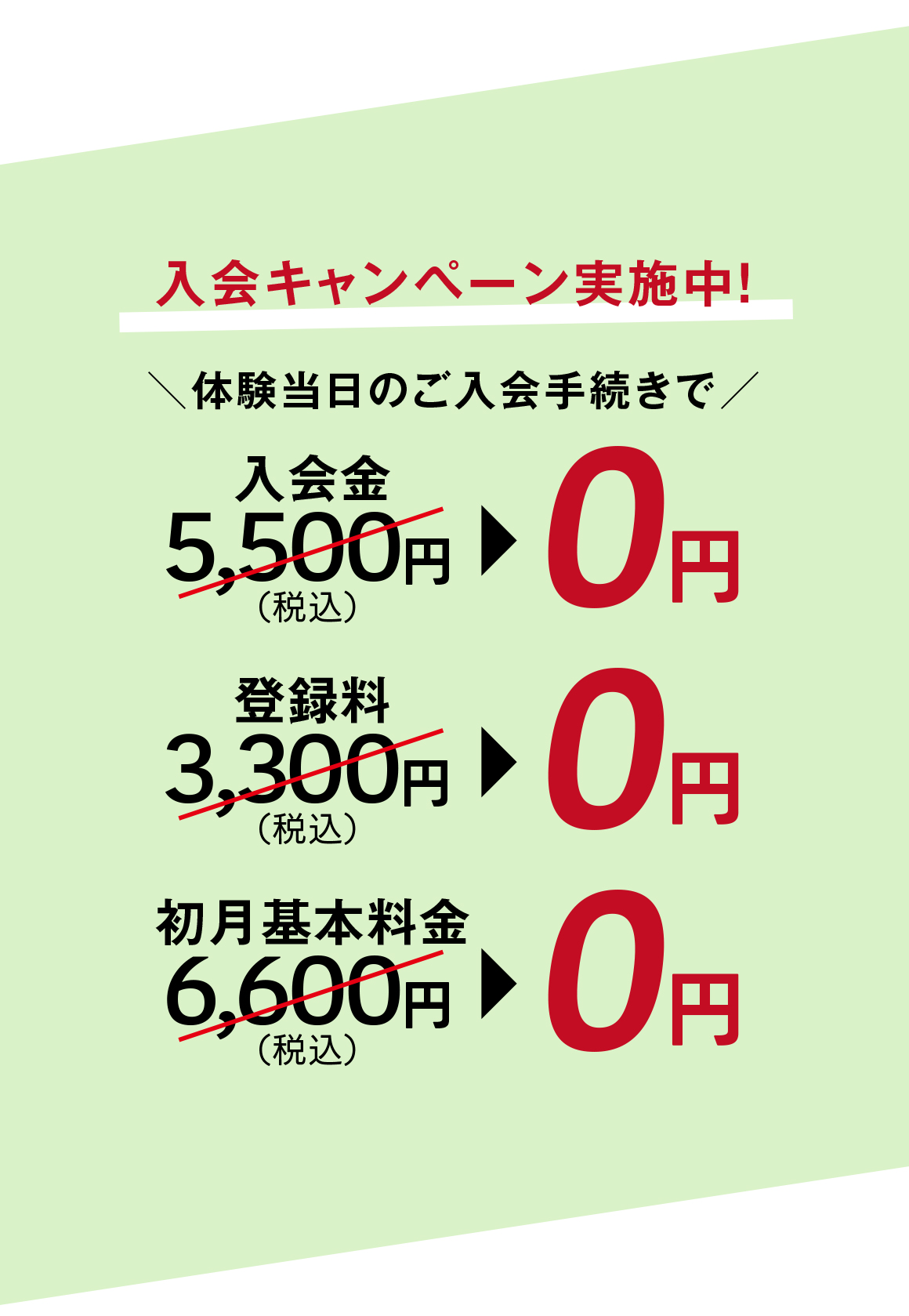 入会キャンペーン