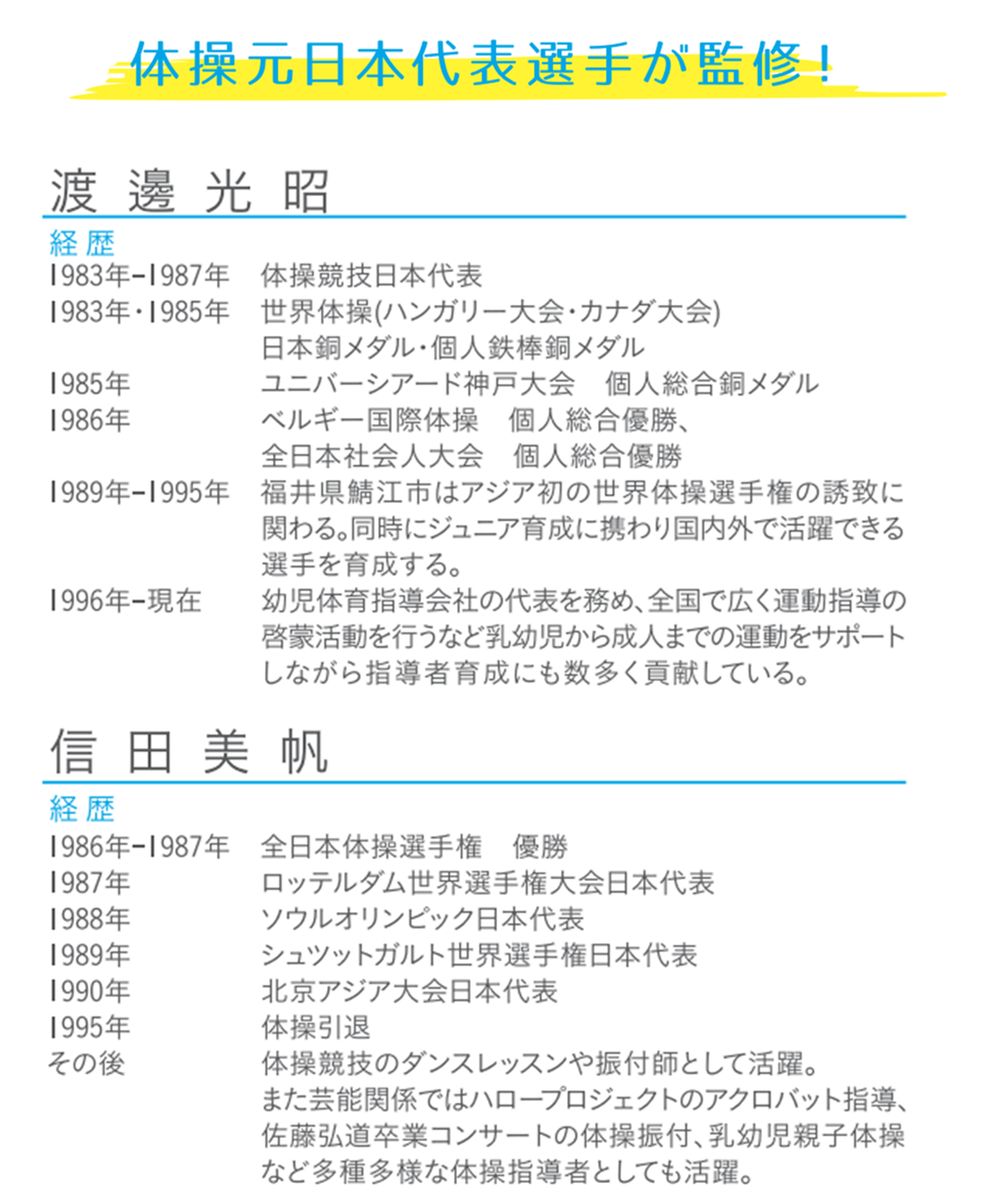体操元日本代表選手が監修
