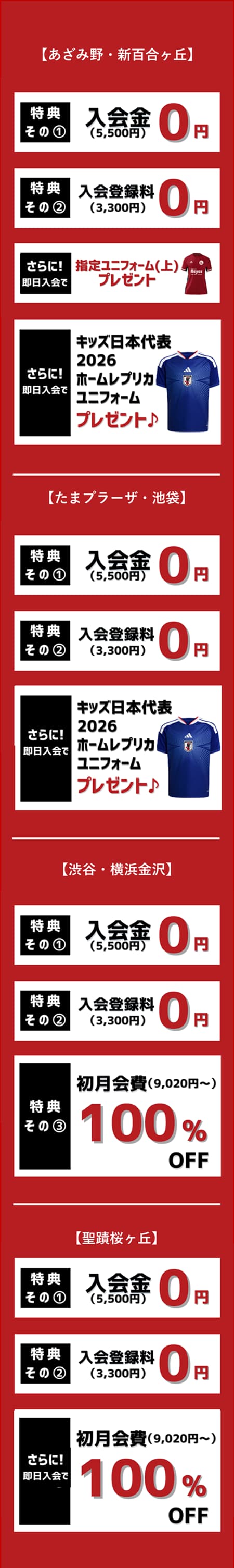 入会特典