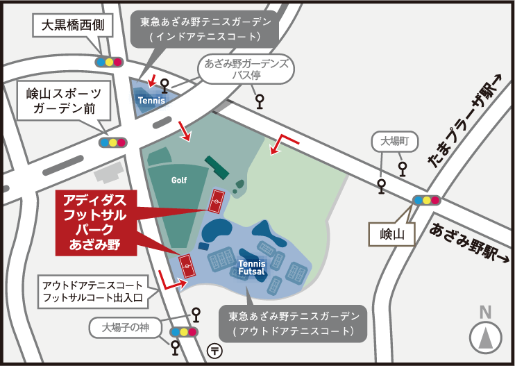 東急Sレイエス フットボールスクールあざみ野 アクセスマップ