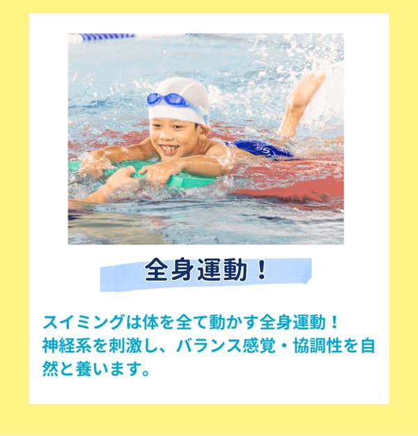スイミングは全身運動!